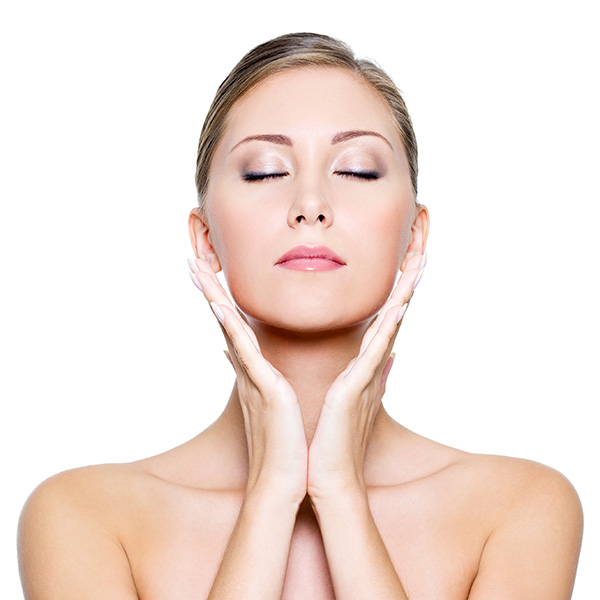 Face With Closed Eyes Of A Beautiful Woman